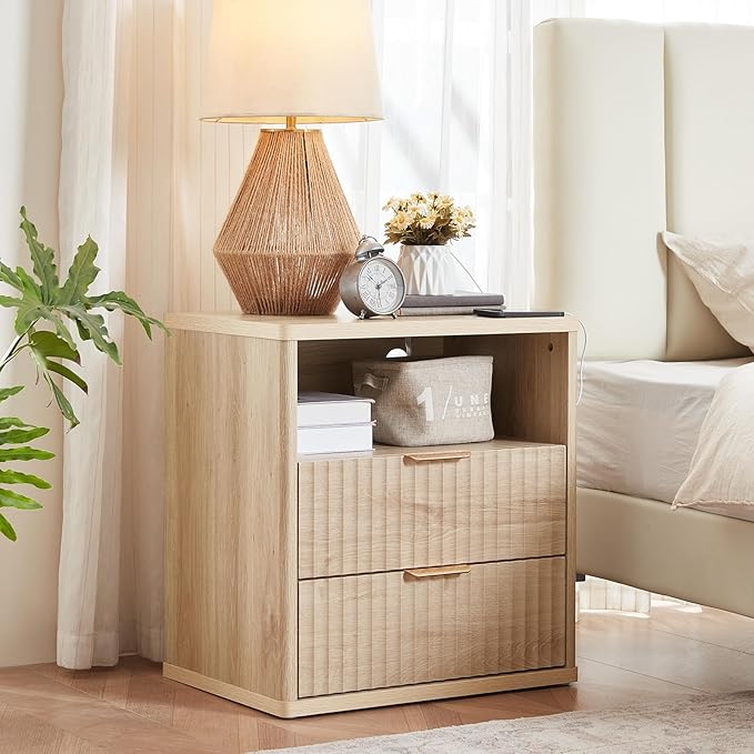LEYAOYAO Fluted Nightstand - Image 9