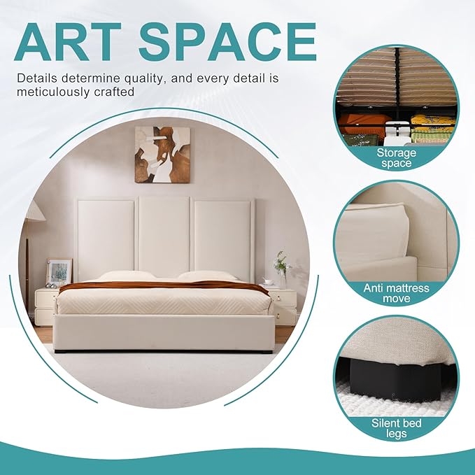 YUHUASHI King Size Bed Frame - Image 9