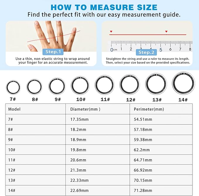 S SECRETTOP Smart Ring for Women Men, Activity Tracker, Heart Rate Monitor - Image 6