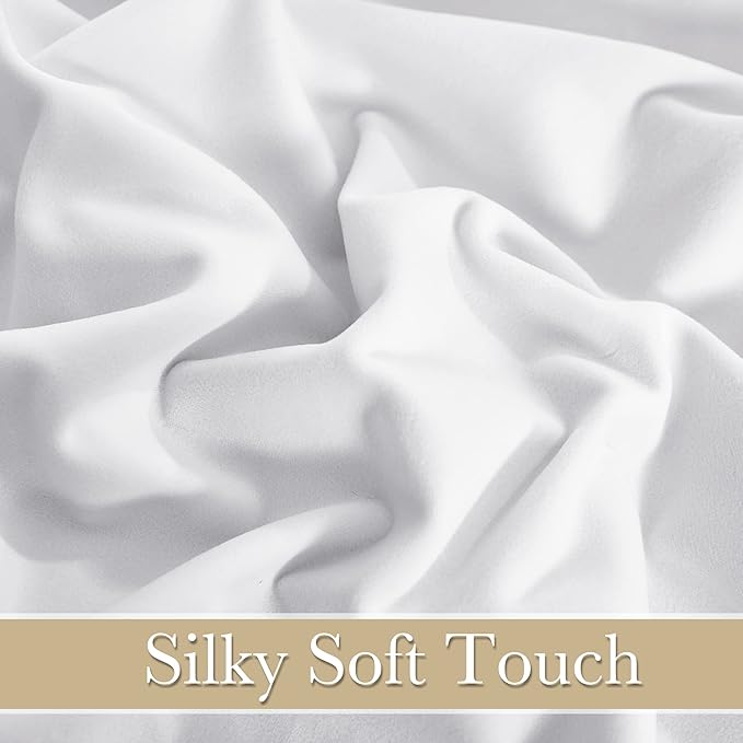 RYB Home White Velvet Curtains 84 inches - Image 5