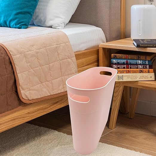 ROYFACC Small Trash Can Plastic Bathroom Wastebasket 3.2 Gallon Slim Garbage - Image 2