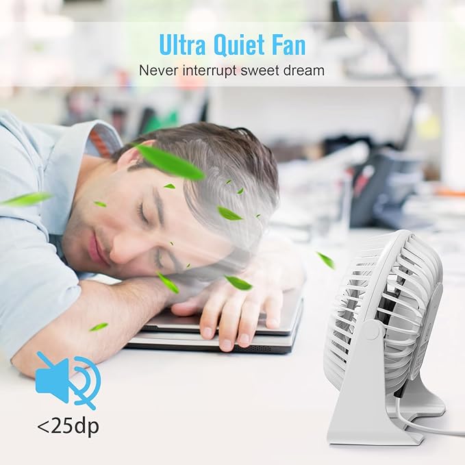 BESKAR USB Small Desk Fan, Portable Fans - Image 5