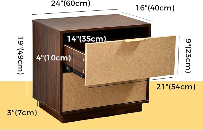Saint Mossi Rattan Nightstands Set of 2 - Image 2