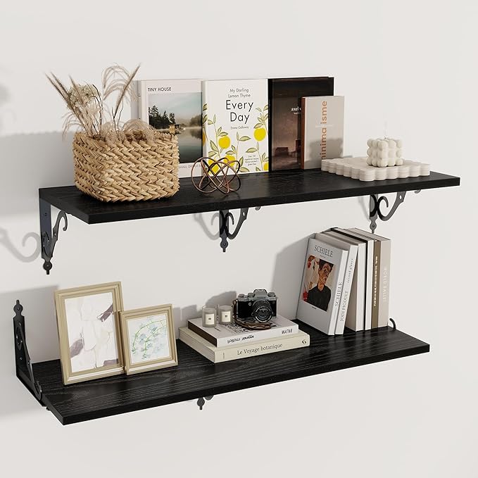 Dreamland Deep Floating Shelves, Wide Display Shelf Wall Mounted by Dreamland