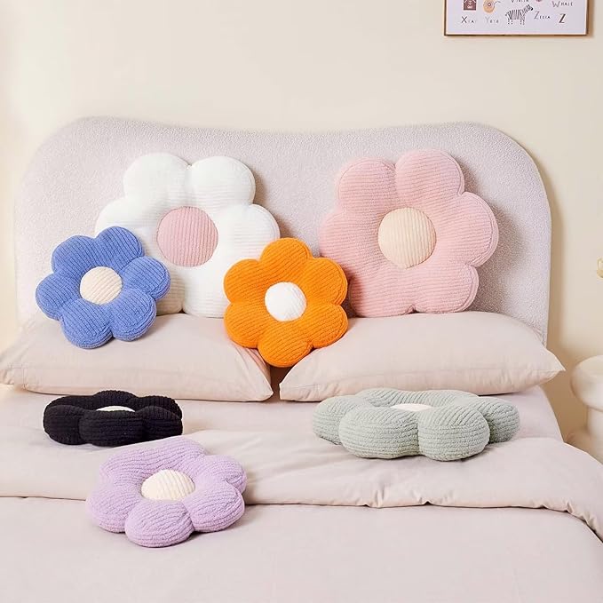 Kcvvcr Flower Pillow, Cute Daisy Decorative Pillow - Image 4