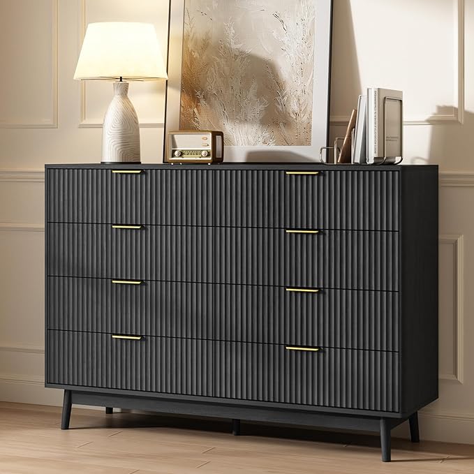 CARPETNAL Fluted 8 Drawer Dresser by CARPETNAL