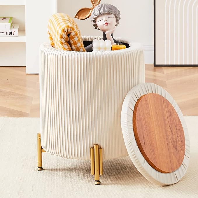 Mxfurhawa Round Ottoman Foot Stool by Mxfurhawa