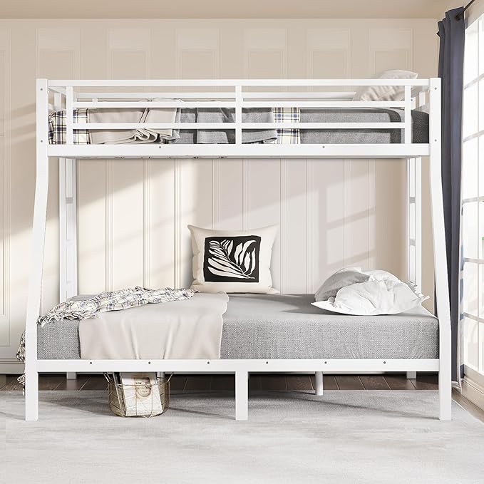 Twin Over Full Bunk Bed Frame, Heavy Duty Metal Loft Bed - Image 7