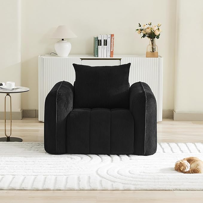 Oversized Boneless Accent Chair, Comfy Deep Seat Armchair - Image 7