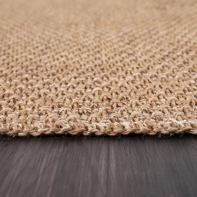 Easy Jute Rug 6x9 Indoor Outdoor Natural Rugs Solid Fiber Rug Woven Area Rug - Image 5