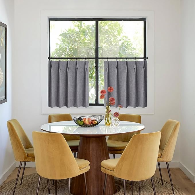 Wdfour24x36 Inch Pinch Pleated Blackout Cafe Curtains - Image 7