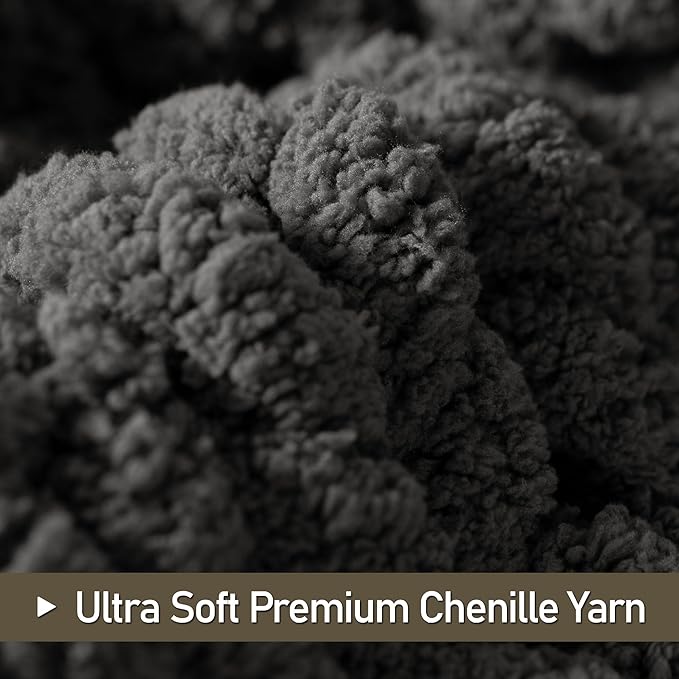 Chunky Knit Throw Blanket 50"X 60", 100% Handmade - Image 3