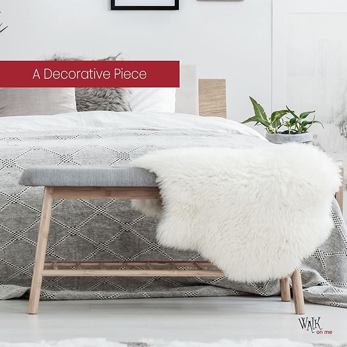Walk on Me White Faux Fur Sheepskin Rug - Image 4