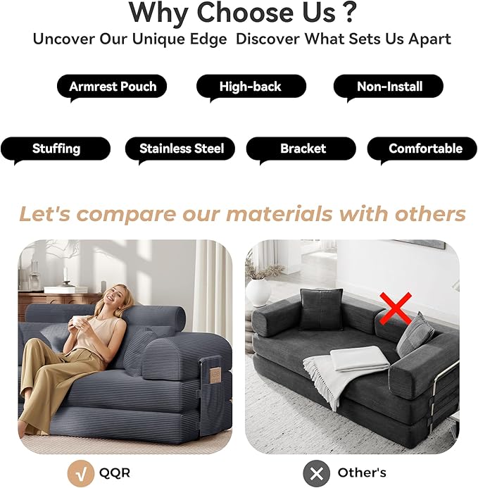 Upgrade High Backrest Design Sofa Bed - Image 8