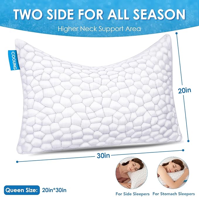 SUPA MODERN Cooling Pillows for Side Sleepers, Cool Side Sleeper Pillow for - Image 9