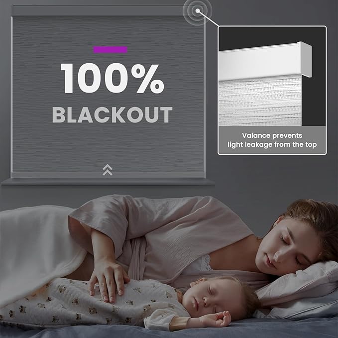 Astomi Motorized Roller Shades for Windows, Smart Blinds, Voice Control - Image 3