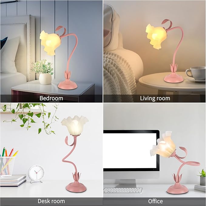Cute Flower Desk Lamp, 3 Color Temperature Table Lamps - Image 7