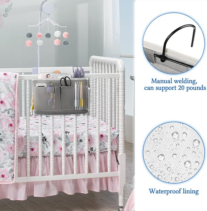 Retyion Bedside Hanging Storage Basket Headboards Bunk Beds Dorm Rooms - Image 6