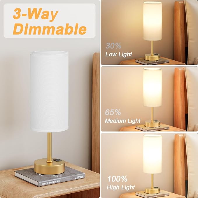 Elegant Gold Touch Table Lamp, Modern Wedding Gift - Image 4
