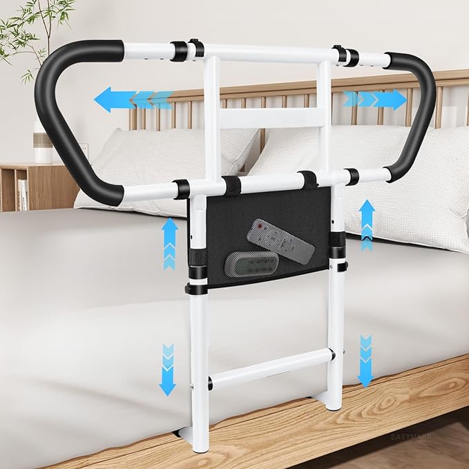 easymake Bed Rails for Elderly Adults Safety: Adjustable Bedside Assist Rails by easymake