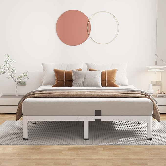 ROIL 10 Inch White King Bed Frame - Image 3