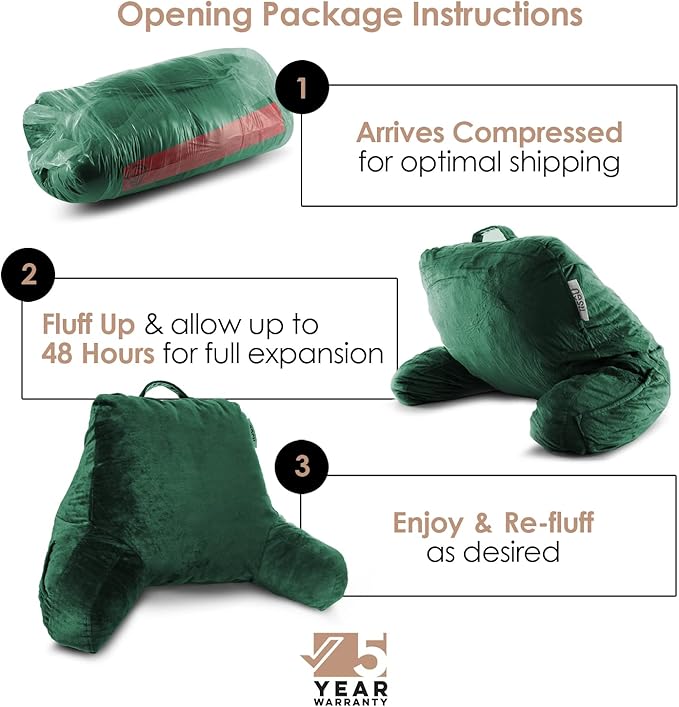 Nestl Reading Pillow with Shredded Memory Foam, Designed - Image 2