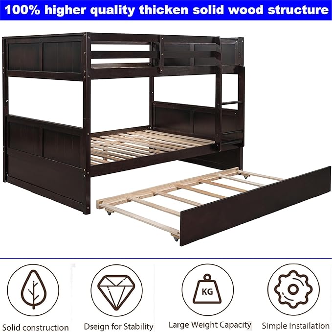 Upgraded Version Best Full Over Full Bunk Bed - Image 4