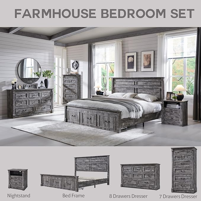 Farmhouse King Size Bed Frame - Image 6