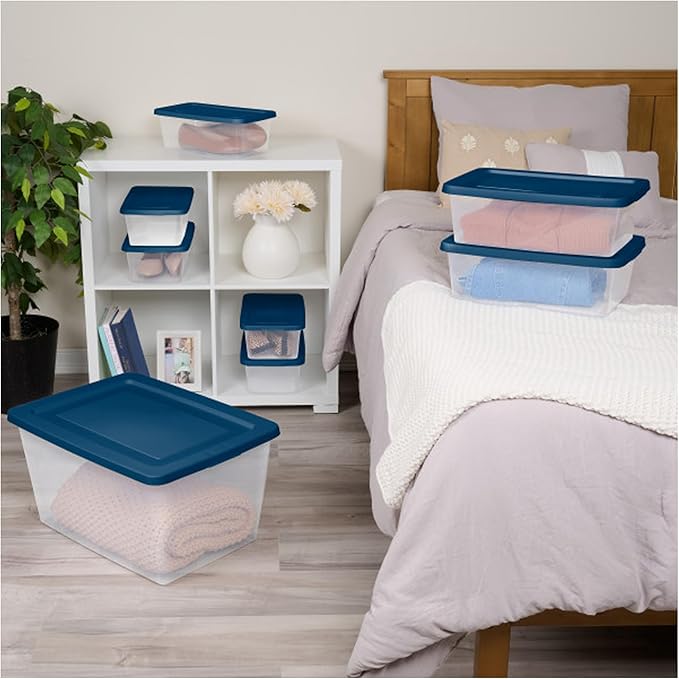 Sterilite 8 Pack Storage Boxes, Lightweight Home Organizers - Image 4