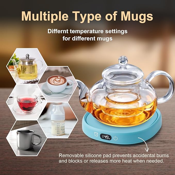Bsigo Coffee Mug Warmer & Cute Cat Mug Set, Candle Mug Warmer - Image 4