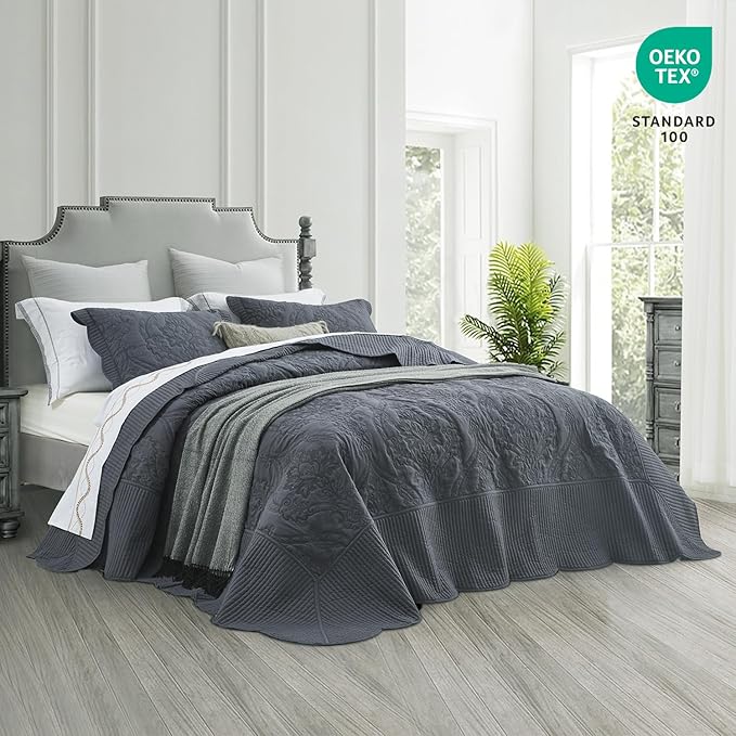 CHIXIN Bedspread Coverlet Set Queen Size - Image 2