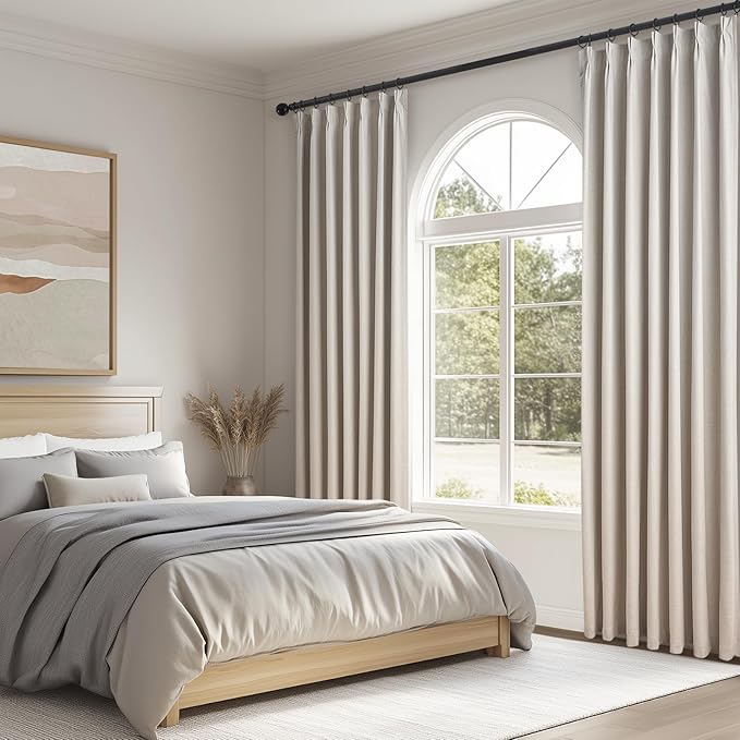 Topfinel 90 Inches Long Full Blackout Linen Curtains - Image 7
