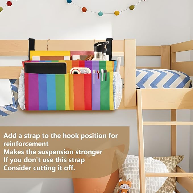 Bedside Caddy Hanging Bunk Bed Caddy Bed Organizer Hanging Pocket - Image 6
