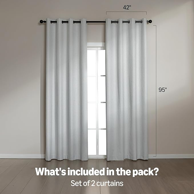 Amazon Basics Faux Linen Blackout Curtains - Image 5