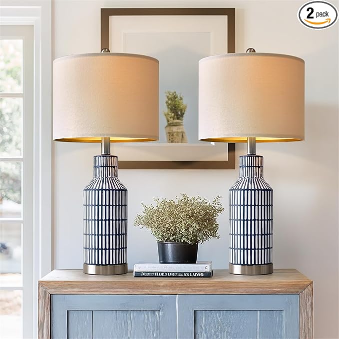 25" Modern Ceramic Lamps Single Table Lamp by USumkky