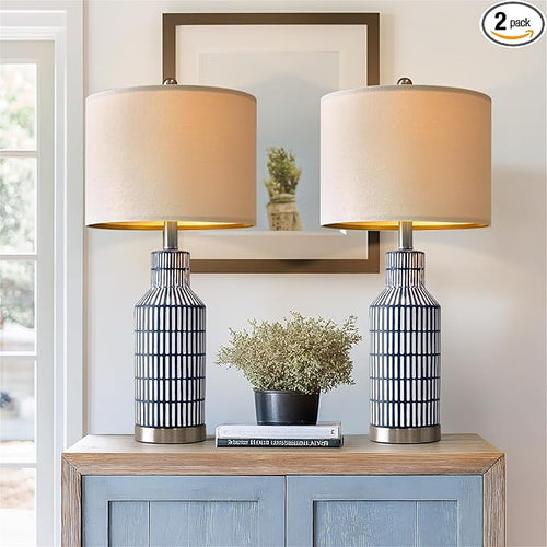 25" Modern Ceramic Lamps Single Table Lamp by USumkky