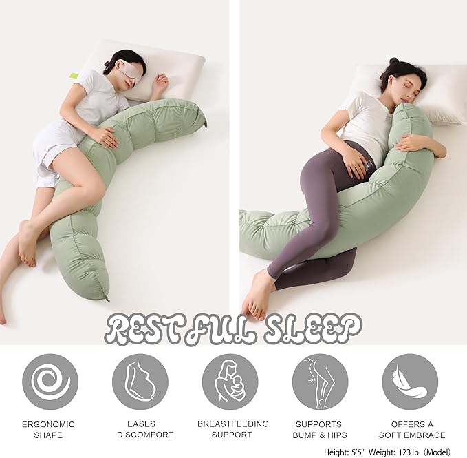 Peallow – Long Round Body Pillow - Image 5