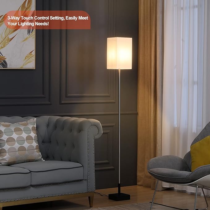 Floor Lamp, 3-Way Touch Control Dimmable Standing Lamp - Image 7