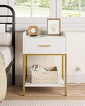 Masupu Nightstand with Charging Station, 3-Tier Modern Bedside Night Stand with by Masupu