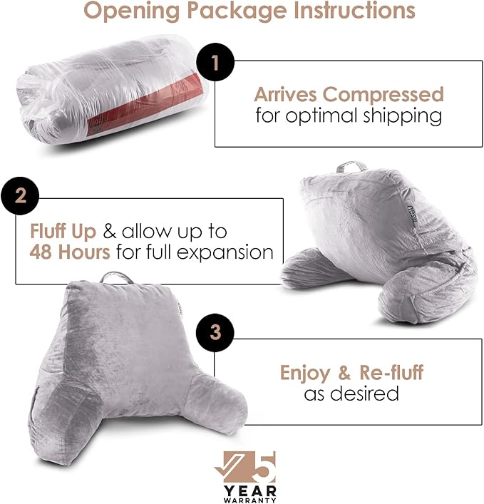 Nestl Reading Pillow with Shredded Memory Foam, Designed - Image 2