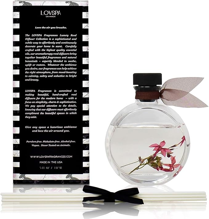 LOVSPA Reed Diffuser Set, Hawaiian Sandalwood Scented Oil Diffuser - Image 2