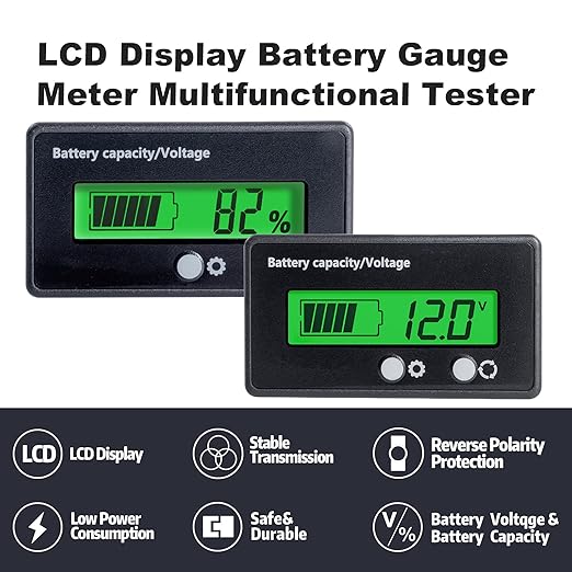12V 24V 36V 48V Battery Capacity Indicator Golf Cart Voltage Meter - Image 3