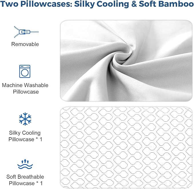 Memory Foam Pillows Queen Size Set of 2 - Image 6