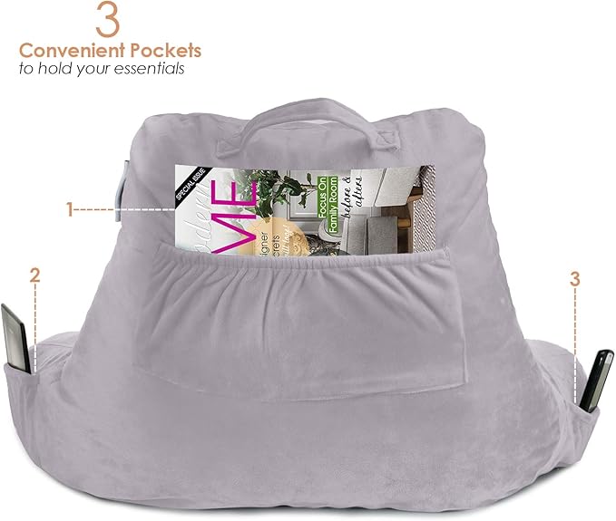 Nestl Reading Pillow with Shredded Memory Foam, Designed - Image 5