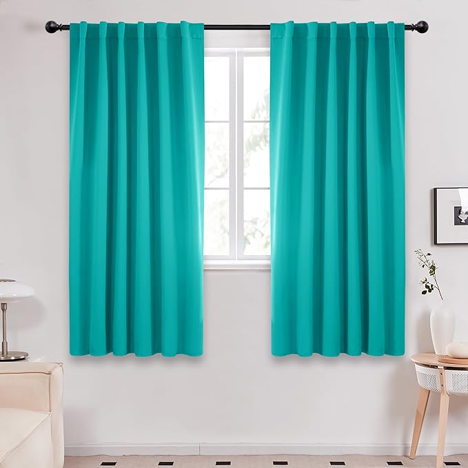 Deconovo Blackout Curtains, Thermal Insulated, W52 x L63 2 Panels, Back Tab by Deconovo