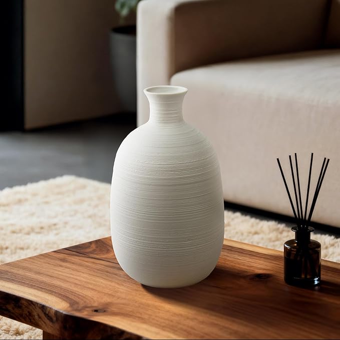 RONDURE 10.4" Modern Ceramic Table Lamp, Fully Dimmable Modern Bedside Lamps - Image 2
