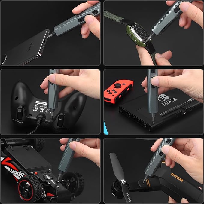 STREBITO Mini Electric Screwdriver Set 155 in 1 Small Electric Screwdriver - Image 8
