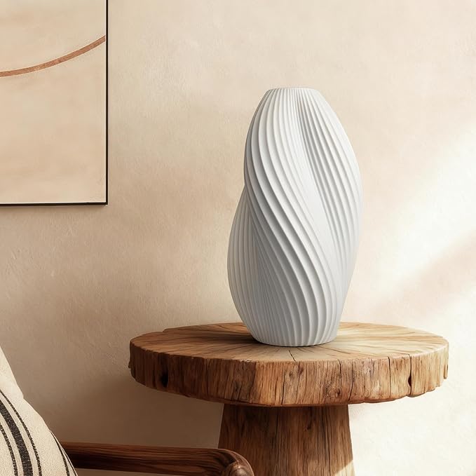 RONDURE 11.9" Modern Ceramic Table Lamp, Fully Dimmable Modern Bedside Lamps - Image 2