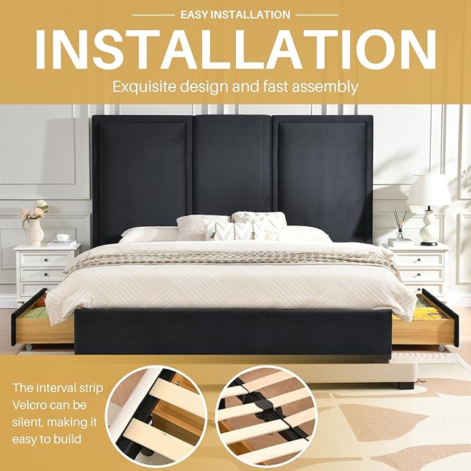 YUHUASHI King Size Bed Frame - Image 7