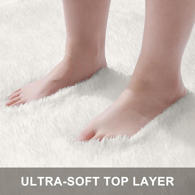 OLANLY Area Rugs for Living Room Bedroom, Machine Washable 4x5.9 ft Soft Fluffy - Image 7